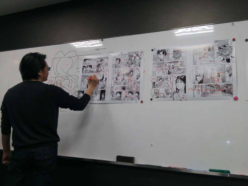 The Legend, Tsukasa Hojo-sensei, imparts his paneling knowledge on the SMA MASTERCLASS 2016. The Legend, Tsukasa Hojo-sensei, imparts his paneling knowledge on the SMA MASTERCLASS 2016.