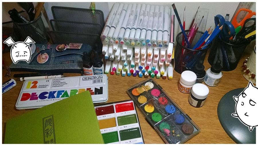 Saga also works with copic pens and watercolors along with digital. Saga also works with copic pens and watercolors along with digital.