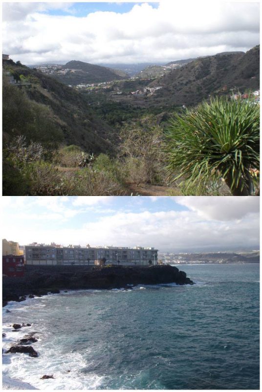 The beaches and mountains are right next to each other on the Canary Islands. The beaches and mountains are right next to each other on the Canary Islands.