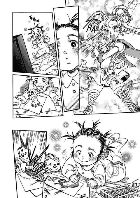 Multilayered panels from “My Childhood Dream” (SMA6) inspired by CLAMP-sensei! Multilayered panels from “My Childhood Dream” (SMA6) inspired by CLAMP-sensei!
