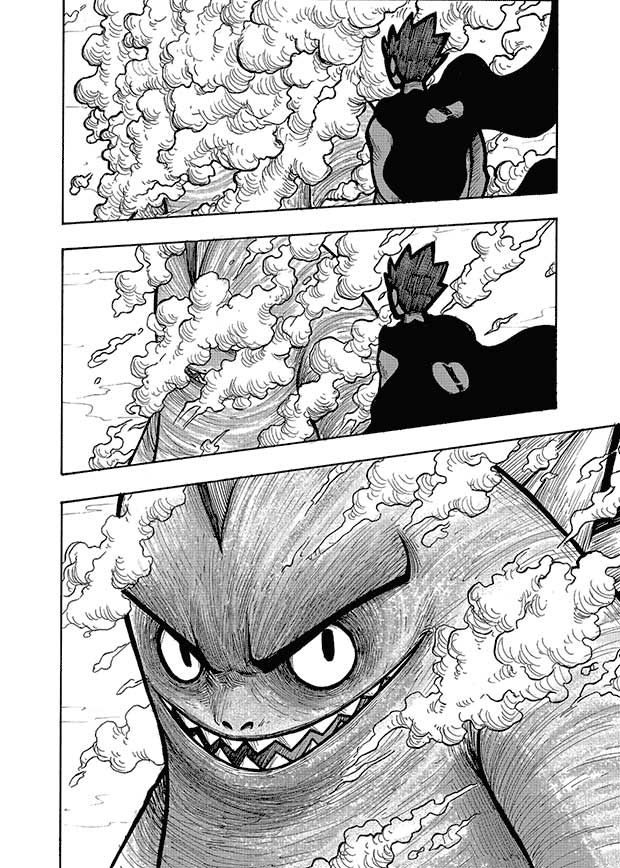 Max focused on the expression of the Kaiju in “Wanna be a Legend!!!” (SMA6). Max focused on the expression of the Kaiju in “Wanna be a Legend!!!” (SMA6).