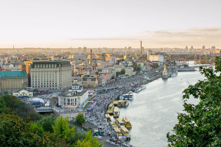 A view of the Dnieper River in Kyiv. A view of the Dnieper River in Kyiv.