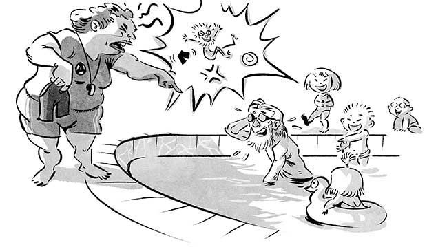 Jeet was inspired by the men swimming at the Red River for “Childhood.” Jeet was inspired by the men swimming at the Sun Red River for “Childhood.”