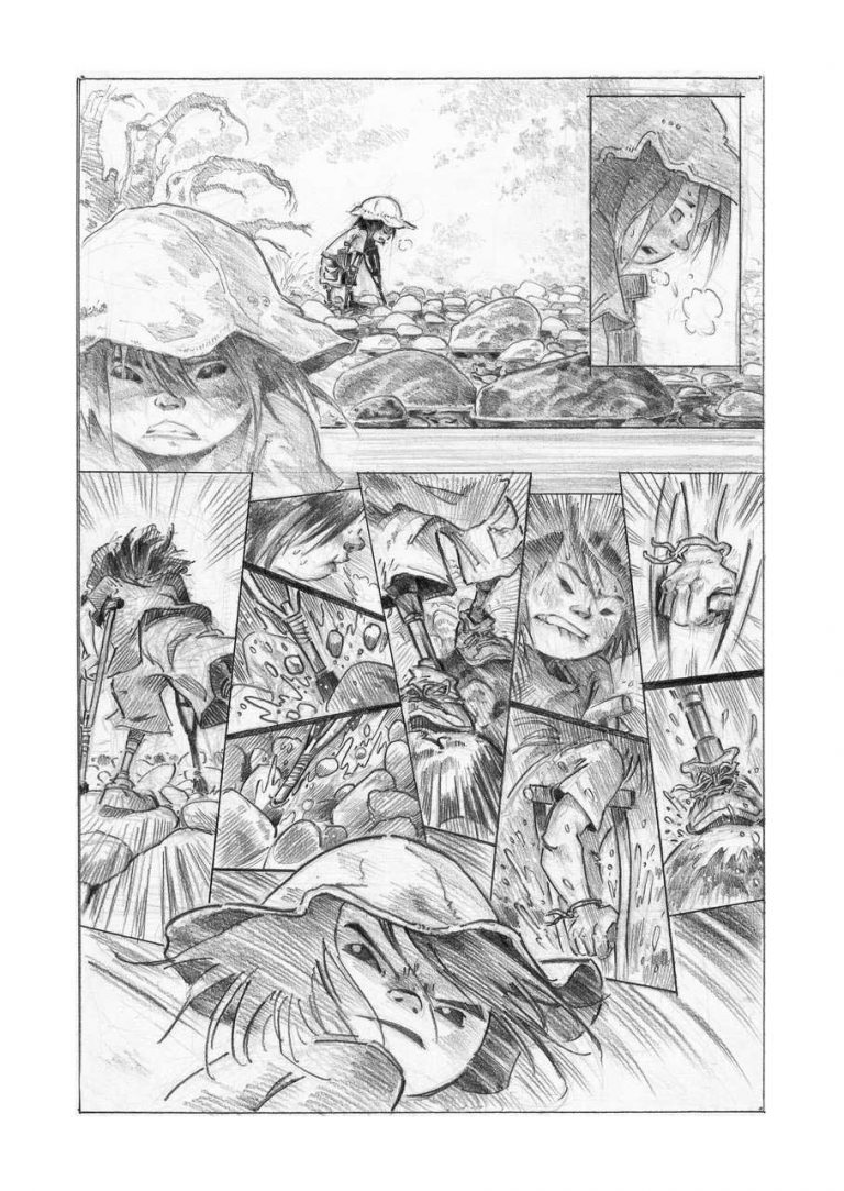 HB, 2B, 3B, 6B and one eraser were used to detail this page in “Stand Up and Fly.” HB, 2B, 3B, 6B and one eraser were used to detail this page in “Stand Up and Fly.”