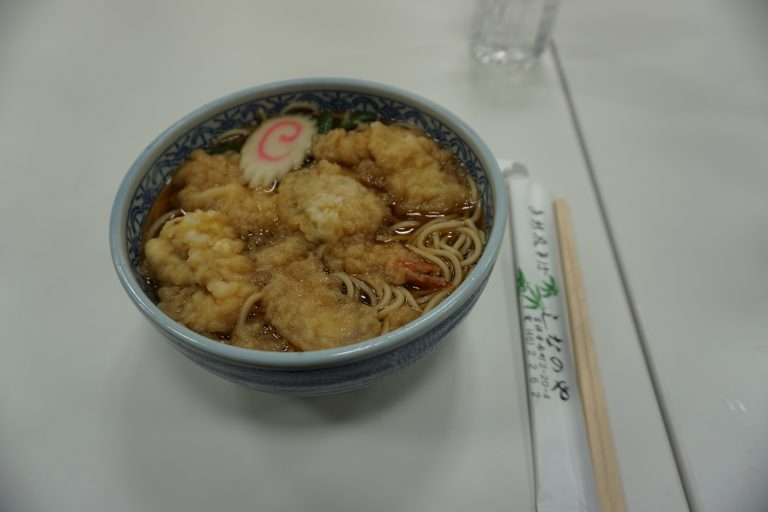 Udon (Japanese thick wheat flower noodles) is one standard Demae meal.