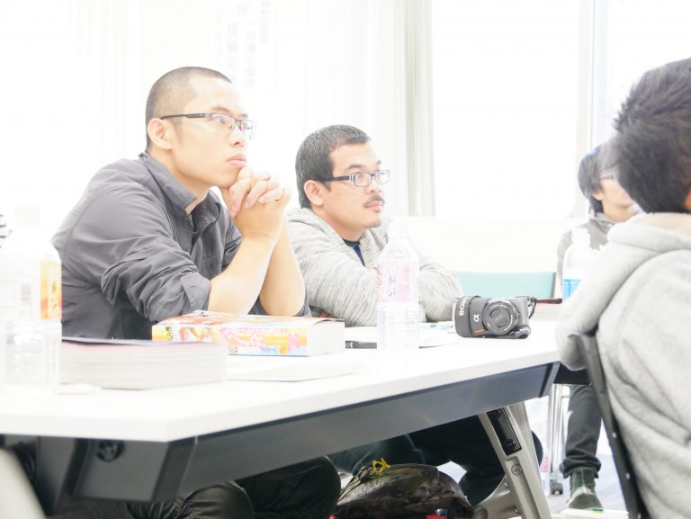 Jeet and Hyrohiku are paying close attention to the legend, Hojo-sensei.