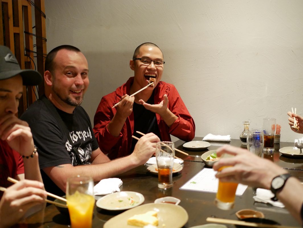 Jeet happy to eat his UNAGI (eel)