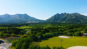 The view of Mt. Aso